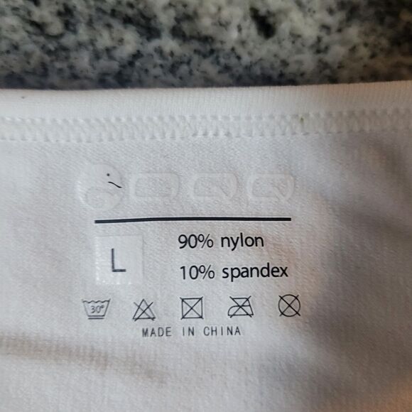 Square Neck Long Sleeve Bodysuit Top White Fitted Casual Layering Basic - Picture 4 of 4